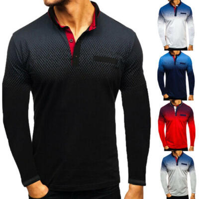 

Luxury Mens Button Casual Shirts Slim Fit Long Sleeve Dress Shirt T-shirt Tops