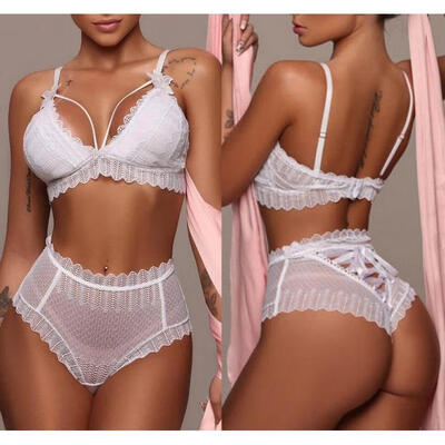 

Womens Sexy Lingerie Lace Top Bra Ladies Thong Underwear Set Nightwear Sleepwear