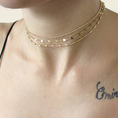 

Foreign trade cross-border new fashion multi-layer necklace 3 layer combination set necklace ladies
