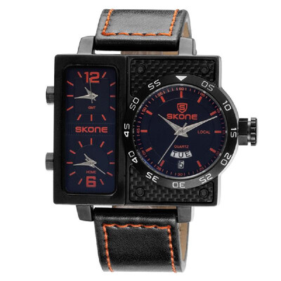 

SKONE Sport Quartz Watch 3ATM Water-resistant Watch Men Wristwatches Male Relogio Musculino Calendar