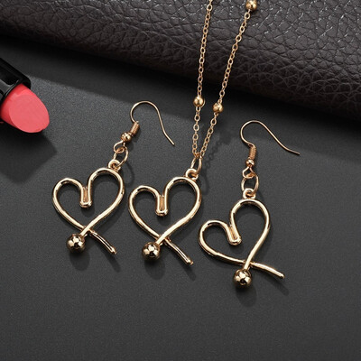 

Feminine Charm Earrings Necklace Set Hollow Circle Imitation Pearl Earrings Wedding Party Ladies Fashion Jewelry Girlfriend Gift