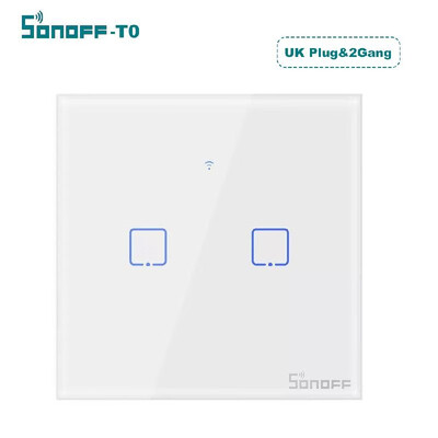 

SONOFF WIFI Wall Switch 123 Gang TX Series Intelligent Wall Touching Light Switch For Intelligent Home T0 EUUK AC100-240V