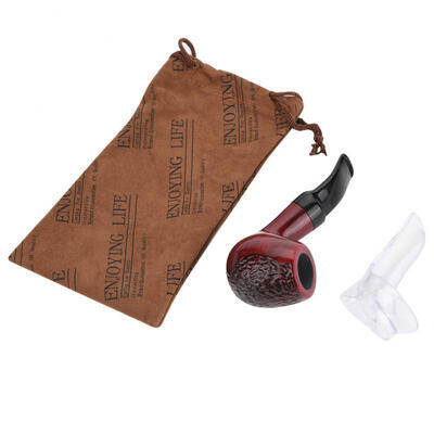 

Greensen Exquisite Rosewood Short Handle Carving Tobacco Cigarette Smoke Pipe SD-517