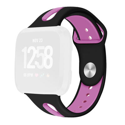 

Soft TPU Porous Dual Color Watch Band Bracelet Wrist Strap for Fitbit Versa