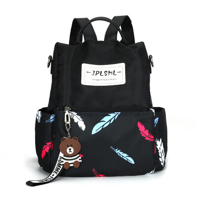 

Oxford shoulder bag womens canvas bag printing waterproof travel portable&multi-purpose one-shoulder Backpack