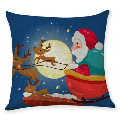 

Pillow Cover Christmas Tree Cartoon Sofa Cushion Case Protector 45x45CM Without Core