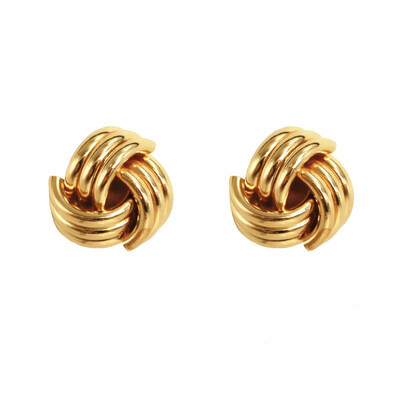 

Vintage Drop Dangle Earrings For Women Geometric ZA Metal Statement Earrings Gold Silver Color Twist Round Simple Punk Jewelry