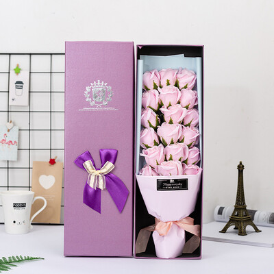 

Gobestart Soap Rose Flower Jewelry Storage Gifts Box Valentines Mothers Day Gift 18PcsBox