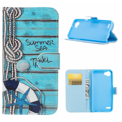 

MOONCASE LG Q6 G6 Mini Painted Pattern Leather Case - Sea Travel