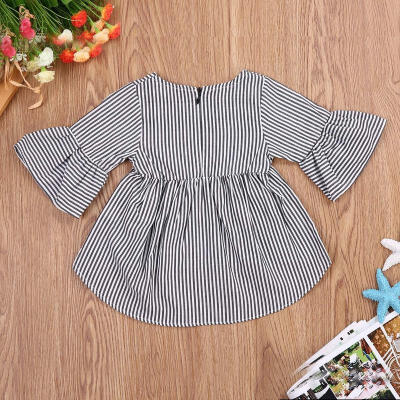 

Fashion Stripe Newborn Baby Girls Tops T-shirt Outfits Tutu Dress Clothe 0-18M 2018