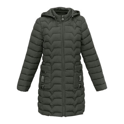 

Solid Color Winter Jackets Women Slim Fit Fashion Zipper Hooded Down Coat