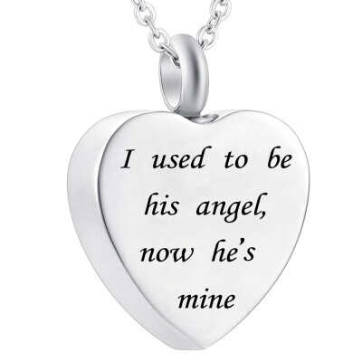 

Lettering Heart Memorial Keepsake Pendant Necklace Jewelry Commemorative Gift