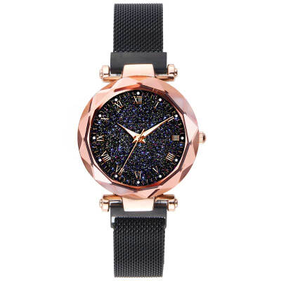 

Magnet Starry Sky Watch Women Luxury Watches Mesh Band Quartz Wristwatch Ladies Magnetic Buckle Clock Reloj Mujer Zegarek Damski