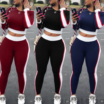 

2Pcs Women Lady Tracksuit Hoodies Sweatshirt Pants Sets Sport Wear Casual Suit