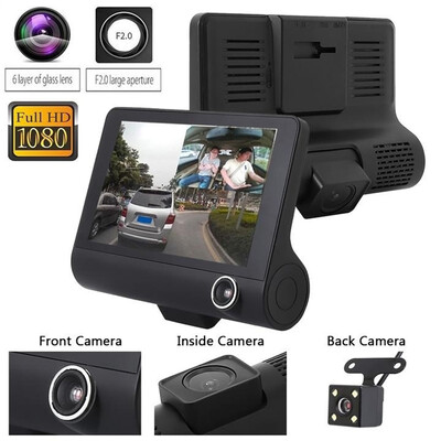 

1080P 4 HD Car DVR Rearview Video Dash Cam Recorder Camera G-sensor Dash Camera Night Vision Video Driving Recorder