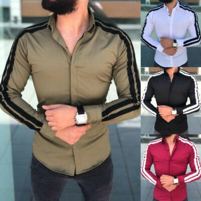 

A Luxury Fashion Mens Slim Fit Shirt Long Sleeve Dress Shirts Casual Shirt Tops