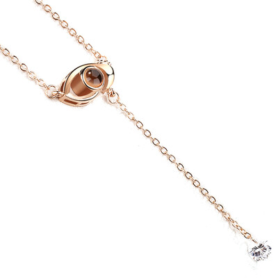 

Hausele OFD Necklace Pendant Hidden Text 100" I Love You Necklace