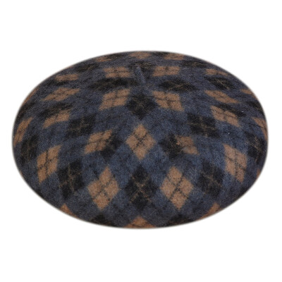 

Autumn&Winter 2019 New Korean Version Ladys Coloured Rhombic Wool Beret Hat Retro Wool Painter Hat Wholesale