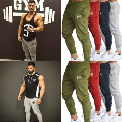 

Men Sport Pants Long Trousers Tracksuit Workout Joggers Gym Fitness Sweatpants