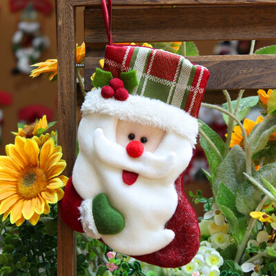 

Siaonvr Christmas Santa Socks Candy Gift Bag Ornament Party Xmas Tree Hanging Decoration