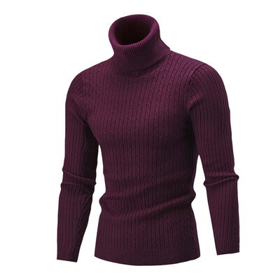 

〖Follure〗Winter Men Slim Warm Knit High Neck Pullover Jumper Sweater Turtleneck Top BKL