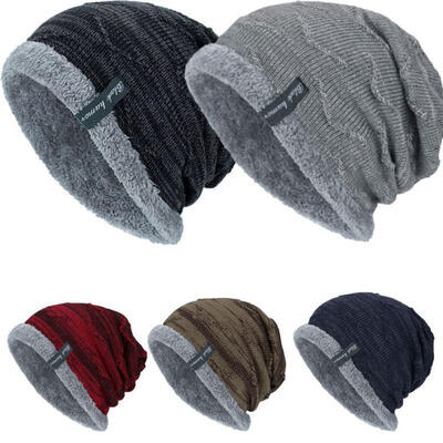 

Fashion Men Women Knitted Baggy Beanie Winter Warm Hat Ski Causal Knit Cap Unisex Hats
