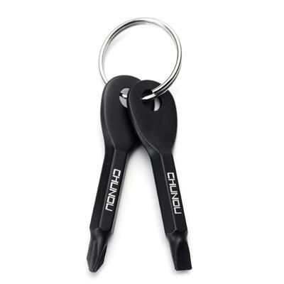 

2pcs Metal SLOTTEDPHILLIPS Screwdriver Set Outdoor Multi Tool Key Ring