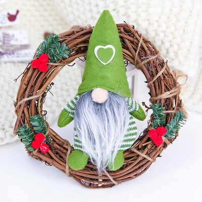 

Gobestart Doll Little Doll Rattan Ring Pendant Garland Window Hanging Decoration Supplies