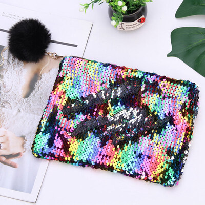 

Women Sequins Cosmetic Bag Large Capacity Clutch Handbag Evening Clutch Envelope Bag BlingBling Makeup Pouch
