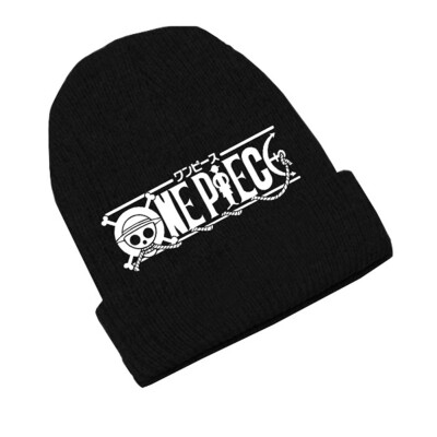 

redCherry Anime Winter Hats One Piece Embroidery Skull Beanies Hat Cap Hip Hop Knitted Hat