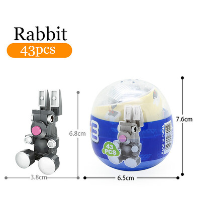

Animal Egg Twisting Series Dog Rooster Rhinoceros Dinosaur Tiger&Rabbit Assembly Building Block Childrens Toys