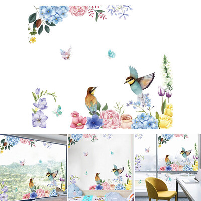 

Creative Wall Sticker Flower Bird Art Wall Home Wardrobe Decoration Waterproof