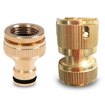 

Garden Hose Quick Connector Heavy-duty Copper Hose Fittings Male&Female Water Hoses Quick Connect Adapter Connectors