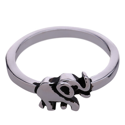 

Vintage Silver Natural Gemstone Elephant Ring Bride Wedding Engagement Gifts Jewelry Size 6 7 8 9 10 Individual