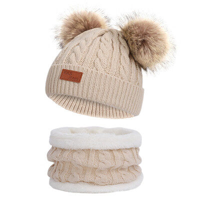 

Toddler Kids Baby Boy Girl Winter Warm Knitted Crochet Beanie Hat Cap Scarf Sets