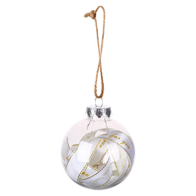 

Christmas Gift Transparent Ball Shape Letters Decoration Christmas Tree Pendant Set New Year Ornaments