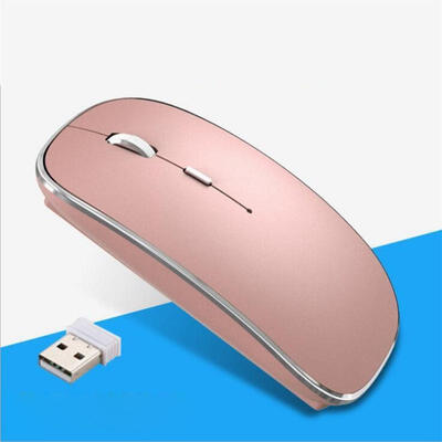 

24G Wireless Mouse With Nano Receiver 1600 DPI Slim Noiseless Rechargeable Mouse For WIN1078 MAC Android XP System