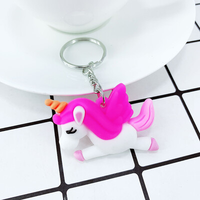 

Magical Silicone Unicorn Keyring Girls Key Ring Bag Pendant Keychain Cute