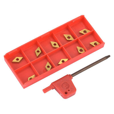 

Greensen 10PCS DCMT070204 US735 DCMT2151 CNC Coated Carbide Insert Blade Lathe Turning Tool with Wrench