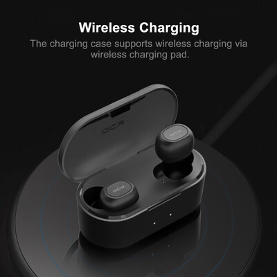 

QCY T2S Bluetooth 50 TWS Earbuds True Wireless Headphones CVC60 Noise Cancellation with Dual Mic In-ear Stereo Earphones Twins
