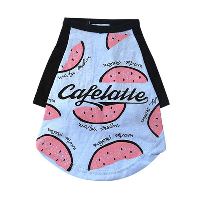 

Summer Cute Dog Puppy Vest Clothes Cat Fruit Cute Cotton T-Shirt Pet Clothes For Small Medium Dogs