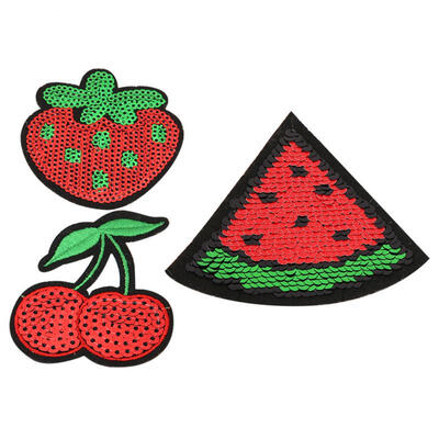 

Greensen 3Pcs Fruits Embroidered Fabric Patches Sew Iron On Hat Bag Clothes DIY Decoration