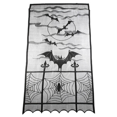 

Curtains Halloween theme curtains holiday home decoration background cloth decoration