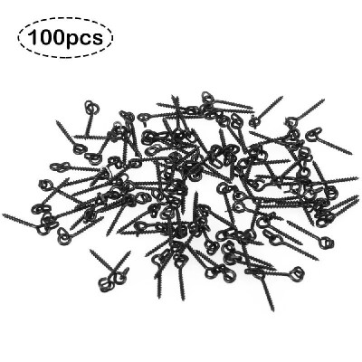 

100pcs 18mm Boilies Bait Screws with Oval Link Loops Swivel Carp Fishing Terminal Rig Pop Ups Tackle