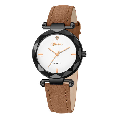 

Geneva Women Watches Scale Irregular Dial Ladies Quartz Wristwatch High Quality Leather Strap Casual Clock Gift Montre Femme