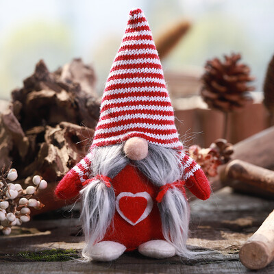 

Siaonvr Christmas Decoration Striped Hat Tied Beard Hanging Legs No Face dolAQ