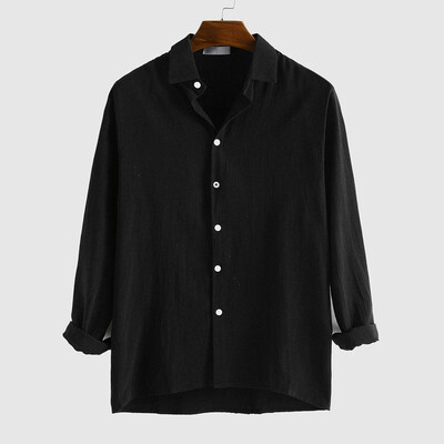 

Tailored Mens Casual Button Turn-Down Collar Slim Fit Long Sleeve Top Shirt Blouse
