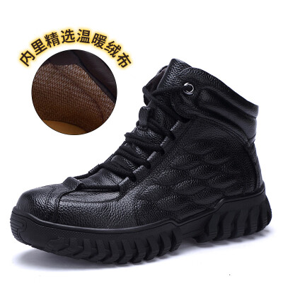 

Cotton shoes mens high mens shoes plus velvet mens boots snow home cotton boots mens leather Martin boots