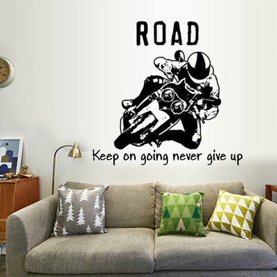 

〖Follure〗50cm70cmDirt Bike Stunts Motorcycle WALL STICKER Decal Art Stencil Silhouette