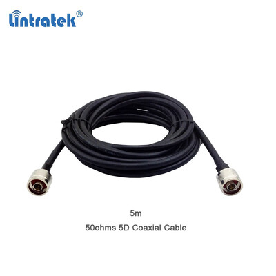 

5 Meters High Quality N Male To N Male Connector 50ohm 5D Coaxial Cable For Mobile Phone Signal Booster Repeater Amplifier10